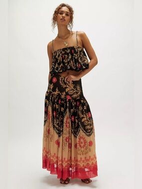 Free people Bali Almost Like Fate Maxi Skirt Set
